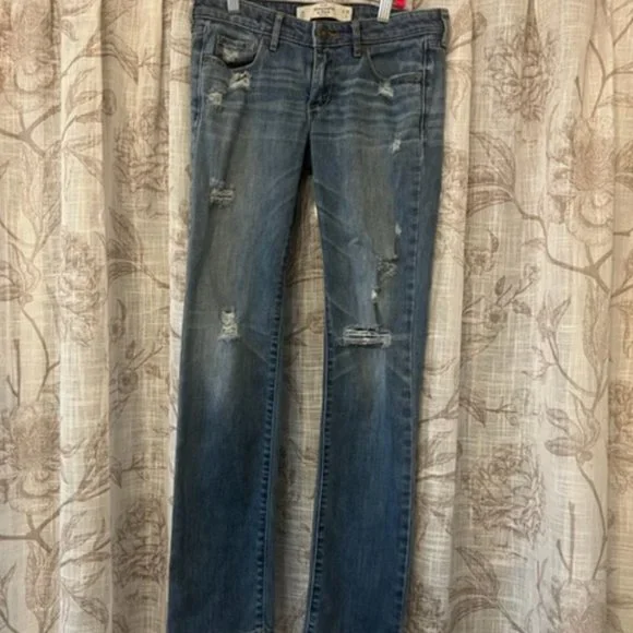 Abercrombie & Fitch Skinny Distressed Jeans Size 2 S 26 X 31 - Picture 3 of 9